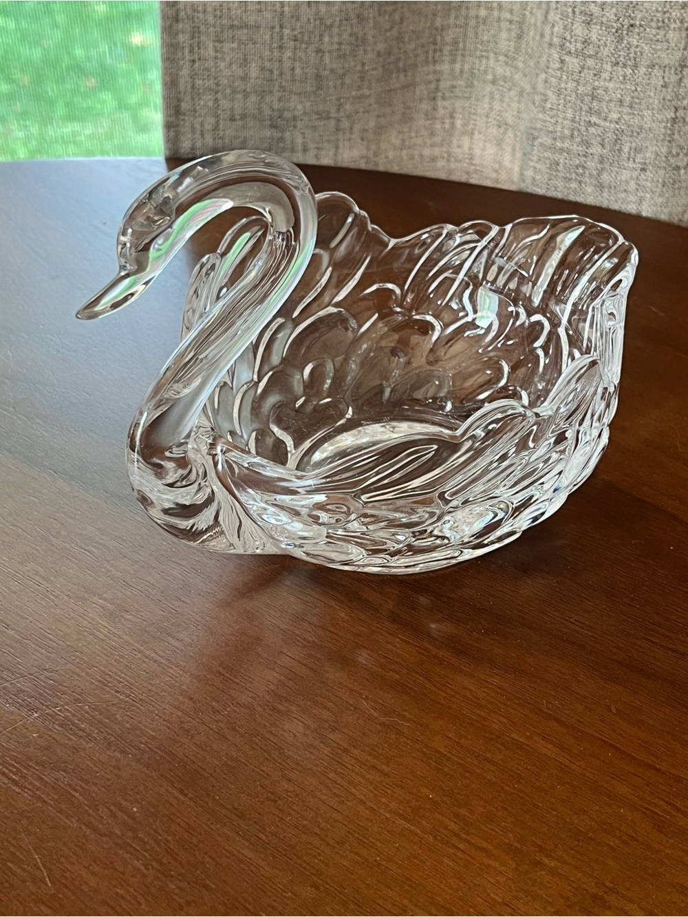 Vintage Cambridge Glass Clear Swan Pre 50’s Candy Dish Bowl